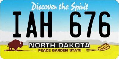 ND license plate IAH676