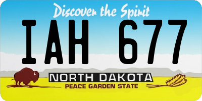 ND license plate IAH677