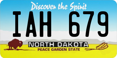 ND license plate IAH679