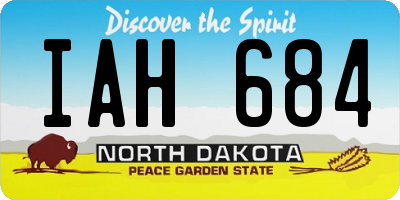 ND license plate IAH684