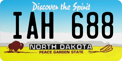 ND license plate IAH688