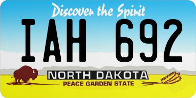 ND license plate IAH692