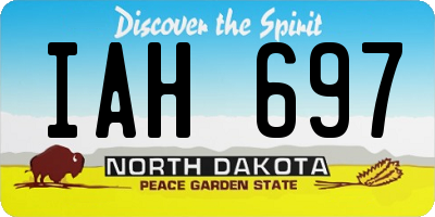 ND license plate IAH697