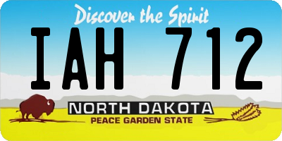 ND license plate IAH712