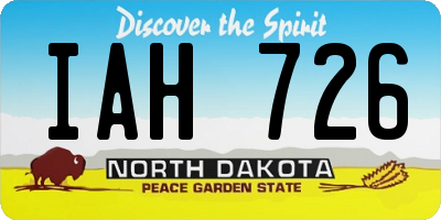 ND license plate IAH726