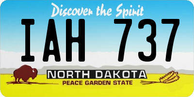 ND license plate IAH737