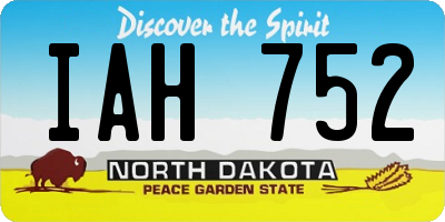 ND license plate IAH752