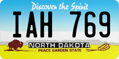 ND license plate IAH769