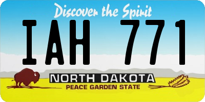 ND license plate IAH771