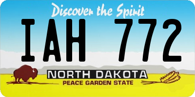 ND license plate IAH772