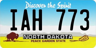 ND license plate IAH773