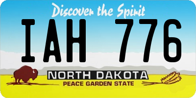 ND license plate IAH776