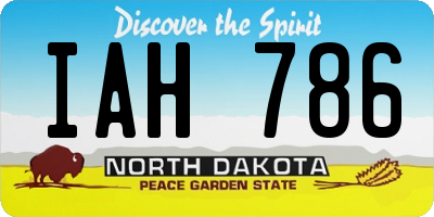 ND license plate IAH786