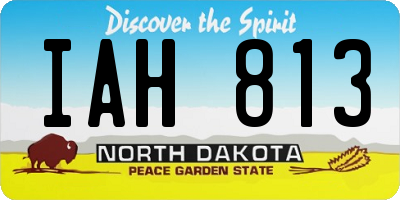 ND license plate IAH813