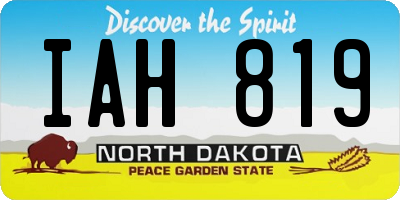 ND license plate IAH819