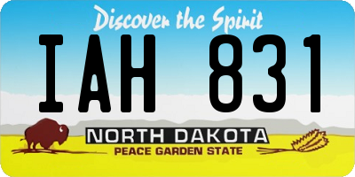 ND license plate IAH831