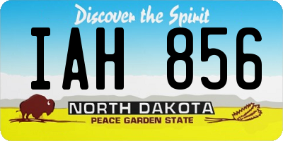 ND license plate IAH856