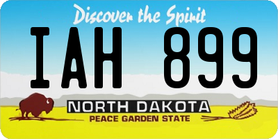 ND license plate IAH899