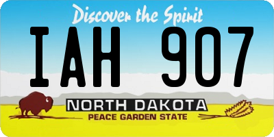 ND license plate IAH907