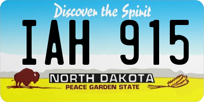 ND license plate IAH915