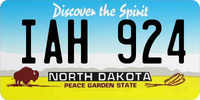 ND license plate IAH924