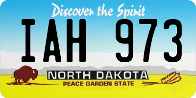 ND license plate IAH973
