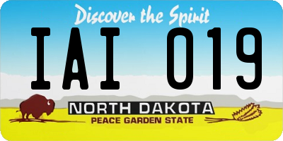 ND license plate IAI019