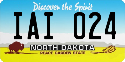ND license plate IAI024