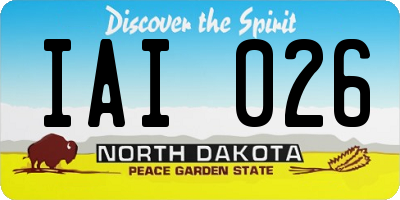 ND license plate IAI026