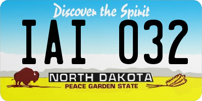 ND license plate IAI032