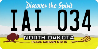 ND license plate IAI034