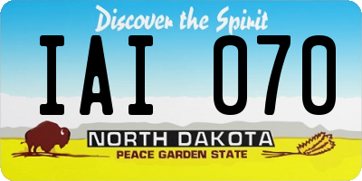 ND license plate IAI070