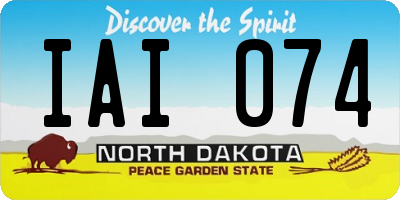 ND license plate IAI074