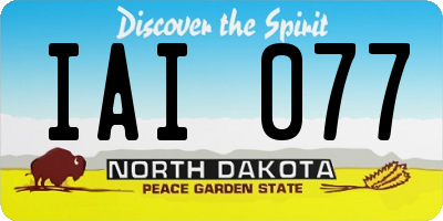 ND license plate IAI077
