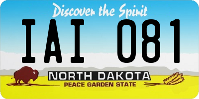 ND license plate IAI081