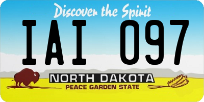 ND license plate IAI097