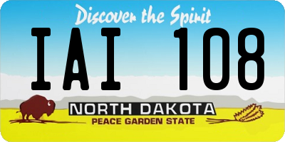 ND license plate IAI108