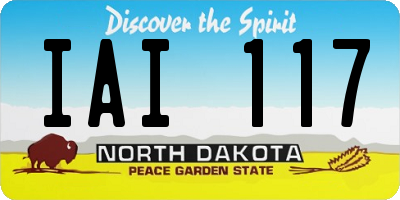 ND license plate IAI117