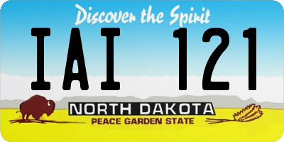 ND license plate IAI121