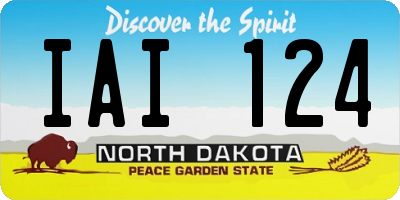 ND license plate IAI124
