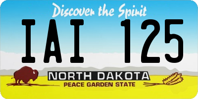 ND license plate IAI125