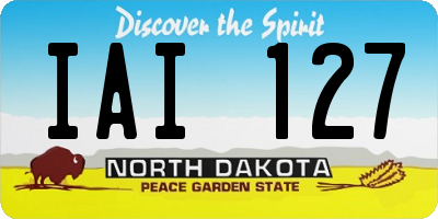 ND license plate IAI127
