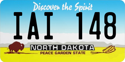 ND license plate IAI148