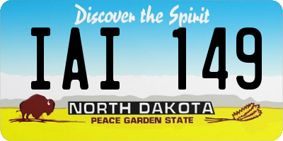 ND license plate IAI149