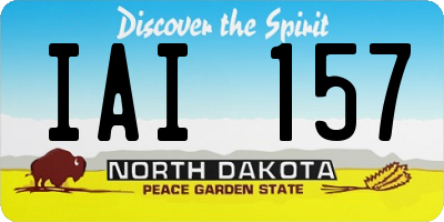 ND license plate IAI157