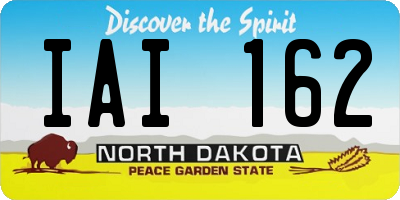 ND license plate IAI162