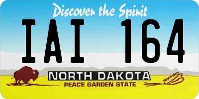 ND license plate IAI164