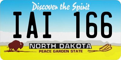 ND license plate IAI166