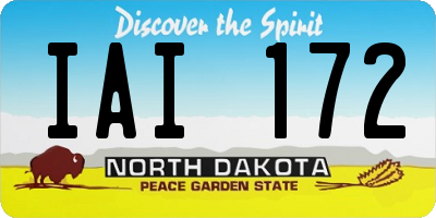 ND license plate IAI172