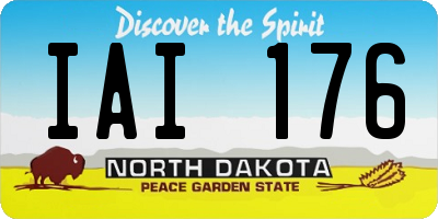 ND license plate IAI176
